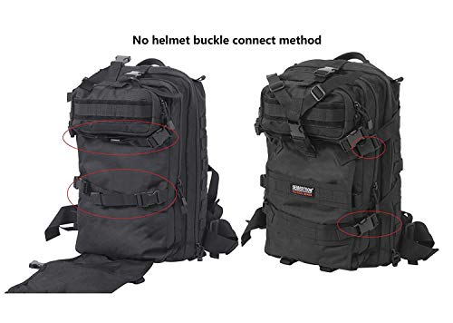 Seibertron Molle Motorrad Fahrrad Radsport Helmhalter Rucksack Helmhalterung/Träger Trinkrucksack Basketballrucksack für Outdoor Reiten Bergsteigen (Helm,Wasserblase Nicht einschließen) Black