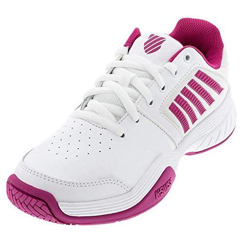 K-Swiss Women's Court Express Tennis Shoe 6 White/Open Air/Strawberry Ice