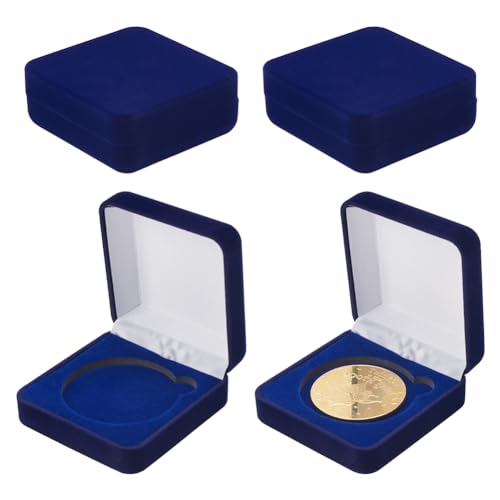 FINGERINSPIRE Velvet Challenge Coin Storage Gift Box