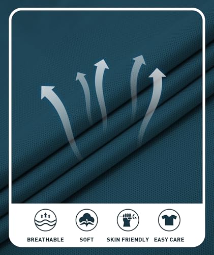 V VALANCH 3 Pack Men's Long Sleeve Polo Shirts Moisture Wicking Golf Polos Business Travel Casual Collared Shirt4