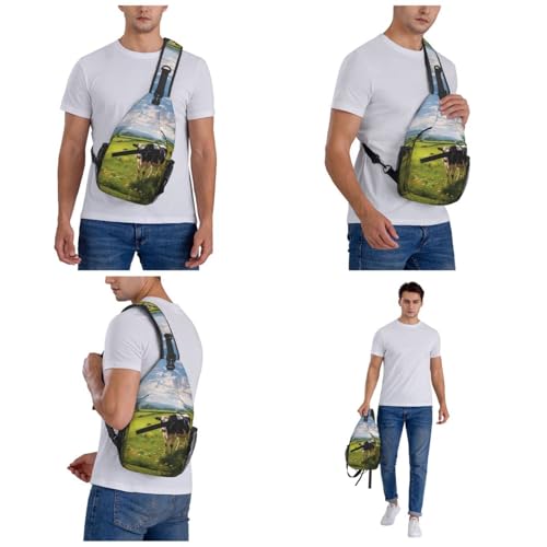 Bolso Cruzado Deportivo para Hiking y Viaje Negro miniatura 7