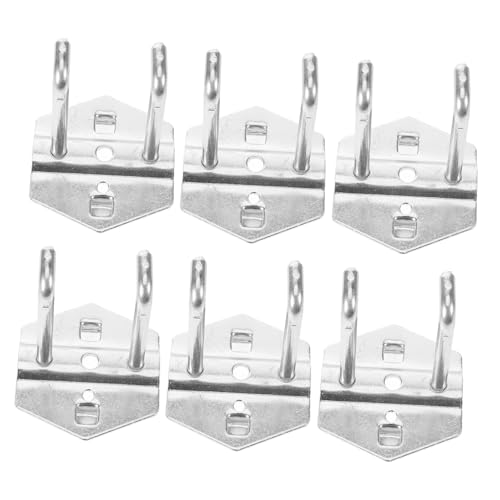 HOMOCONO 6pcs Hook Garage Shelves Utility Hangers Pegboard Pegs Pegboard Hooks for Walls Tools Wall Hanger Pegboard Shelf Hooks Retail Hooks Pegboard Drill Holder Pegboard Pin Silver Iron