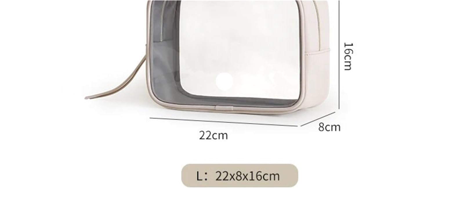Bolsas Neceser Transparente Neceser portátil for Viajes de Negocios, cosméticos, Transparente(Pink L)
