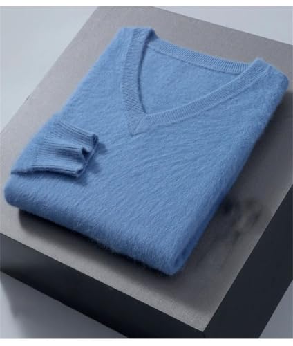 Men's Pullover Sweaters Long Sleeve V-Neck Slim Fit Casual Solid Knit Sweater Tops2