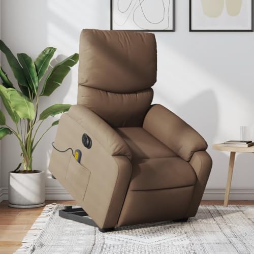 LAPOOH Sillón de Masaje eléctrico reclinable elevable Tela marrón, Sillón De Relax, Sillon Masaje Relax, Sillon Relax Electrico, Hogar Sillon Relax, Sillones Comodos, Sofa Tantra - 3204864