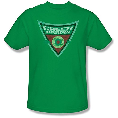 DC Comics Men's Short Sleeve T-Shirt, Arrow Kelly Green, X-Large