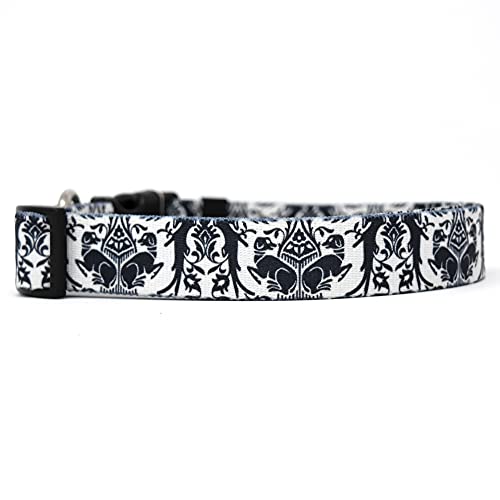 Image of Yellow Dog Design Toile Dog Collar-Size X-Small-3 /8 inch Wide and fits Neck Sizes 8 to 12 inches