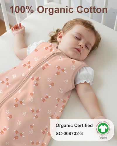 Image of Yoofoss Baby Sleep Sack 12-18 Months Wearable Blanket for Babies 100% Organic Cotton 2-Way Zipper TOG 0.5 Toddler Sleeping Sack 3 Pack, Comfy Lightweight Sleep Sacks