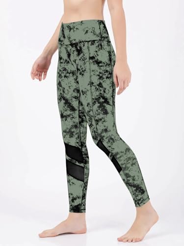 Image of Mehrang Women's Printed Gym wear /Active Wear Tights Strechable Leggings with Breathable Mesh and Side Pockets
