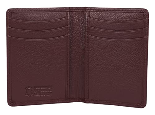 Image of SHDESIGN Chris Brown Bi fold Credit Debit /Card Holder Small Slim Minimalist Genuine Leather Wallet for Men /Women