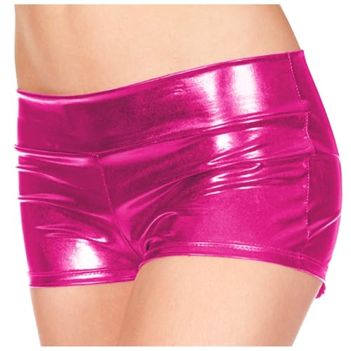 Pantalones Cortos metálicos para Baile de salón, Ropa Interior Corta de imitación de luz para Mujer (M)