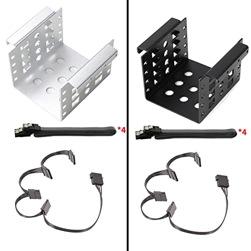 MERISHOPP 4-Bay 2.5 inch to 3.5 inch SSD HDD Hard Drive Caddy Black Bracket | Computers/Tablets & Networking | Drives, Storage & Blank Media | Drive Bay Caddies 2