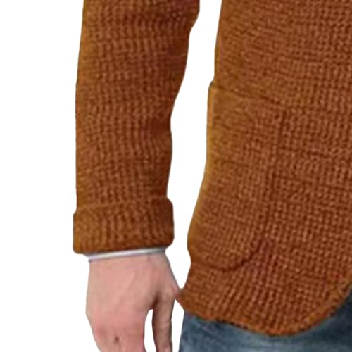 Men Blazer Knit Cardigan Shawl Collar Button Knit Cardigan Slim Fit Cable Knit Button Down Cardigan Sweater4