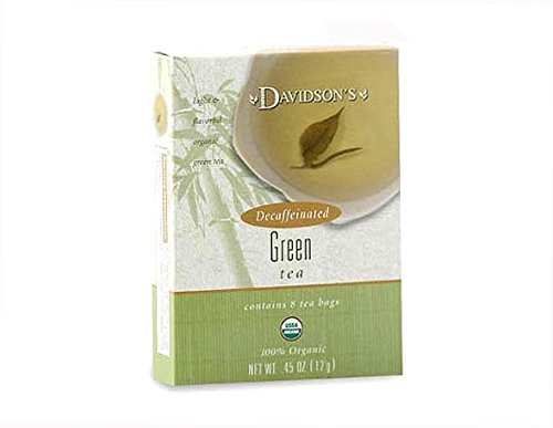 Davidson Organic Tea 2231 Decaffeinated Green Tea, Box of 8