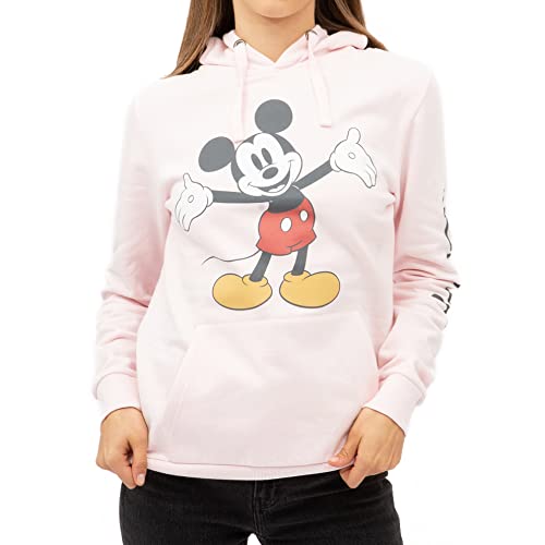 Cotton Soul Mickey Disney Pull à capuche pour femme Motif Mickey Open Arms, rose pâle, L