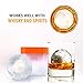 PREMIUM Ice Ball Molds, Round 2.5 Inch Ice Spheres. Stackable Slow Melting Round Ice Cube Maker for Whiskey and Bourbon (6, Multi)