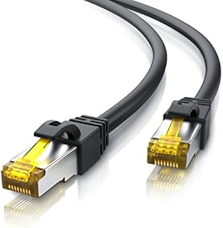 0,25m CAT 7 Network Gigabit Ethernet LAN cable - 10000 Mbit s - patch cable - Cat. 7 raw cable S FTP PIMF shielding with RJ45 connector - Switch Router Modem Access Point