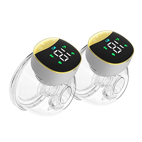 Xtahdge ウェアラブルさく乳器 ポータブル ハンズフリー 電動さく乳器 授乳用 LEDスクリーン 4モード 12吸引 低騒音 180mlの収納容量