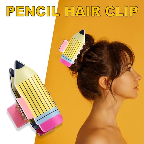 3 piezas Pinzas para el cabello en forma de lápiz, accesorios divertidos para mujer y niña miniatura 6