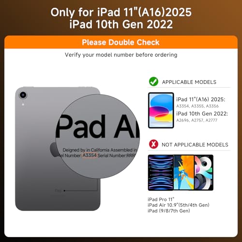 Image of Transparent Case with Keyboard for iPad 11th Gen 11 Inch.(A16, 2025) & 2022 iPad 10th Gen 10.9 Inch,7-Color Backlit,Wireless Keyboard, 360Rotating,with trackpad,Pencil Holder,with Shortcuts,black