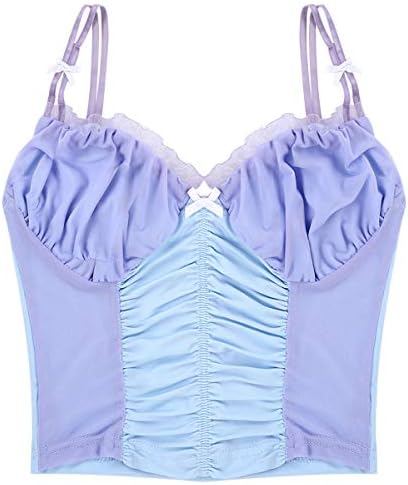 TSSOE Women Mesh Crop Top Sexy Spaghetti Strap Tank Top Backless E-Girl Camis Y2K Camisole Top Shirt 2 TSSOE Women Mesh Crop Top Sexy Spaghetti Strap Tank Top Backless E-Girl Camis Y2K Camisole Top Shirt