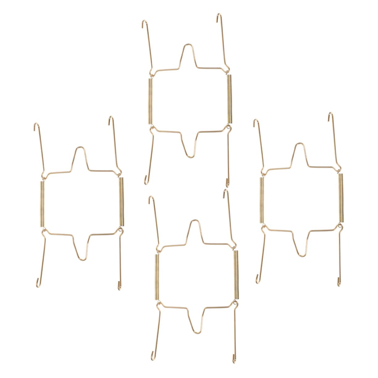 GRIRIW Plate Hangers 4 Pack U-shaped Spring Hooks Decorative Plate Holders Easy Install for Kitchen Decor