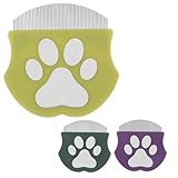 SUPVOX 3 Stück Haustier Flohkamm mit Feinen Gebogenen Metallzähnen zur Sanften Entfernung von Flöhen, Eiern und Schuppen Ergonomischer Griff für Katzen und Hunde zur Fellpflege und