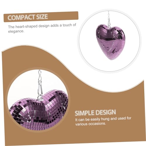 Adorno colgante en forma de corazón para fiestas de discoteca, espejo reflectante para bodas, cumpleaños y festivales, decoración encantadora que crea una atmósfera deslumbrante miniatura 6