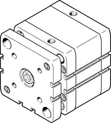 Festo 574059 Model ADNGF-80-15-PPS-A Compact Cylinder