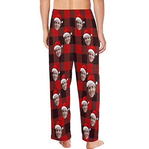 D-Story Personalized Photo Pajama Pants for Men Custom Sleepwear Bottoms with Dog Wife Face Nightwear Lounge Trouser Gift2