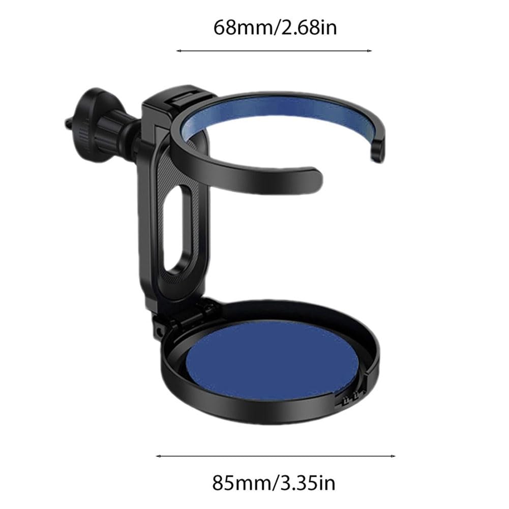 ISTOVO Portabicchieri Auto per Alfa Romeo Stelvio 2017-2021, Regolabile Multifunzionale Pieghevole Portabicchiere Supporto Viaggio Portabevande Accessori,A/Blue
