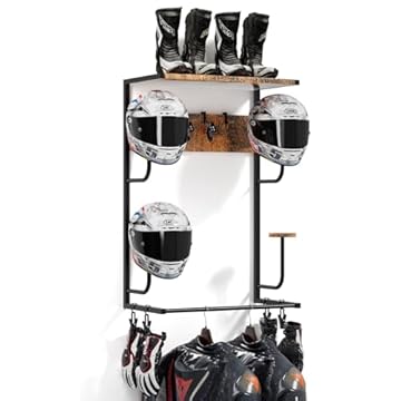 motorcycle helmet rack wall mount