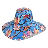 Blooming Magnolia Flower Glass Art Foldable Womens Hats Fashion for Sport Beach Must Floppy Sun Hats Ladies Summer sombreros de Mujer para el sol