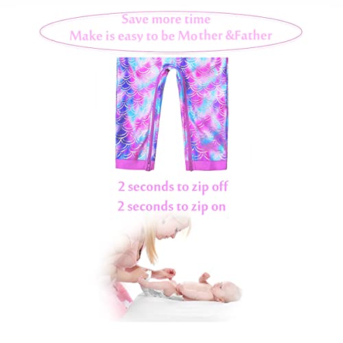 weVSwe Baby Girl Toddler Rash Guard Swimsuit Sun Protection Beachwear Zipper Bathing Suit 0-3 Years3