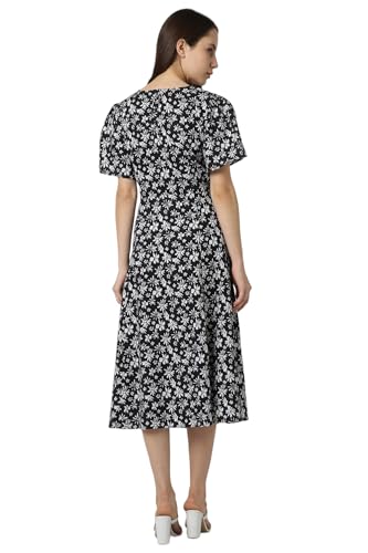 Image of Van Heusen Women's Fit and Flare Knee Length Printed Formal Dress