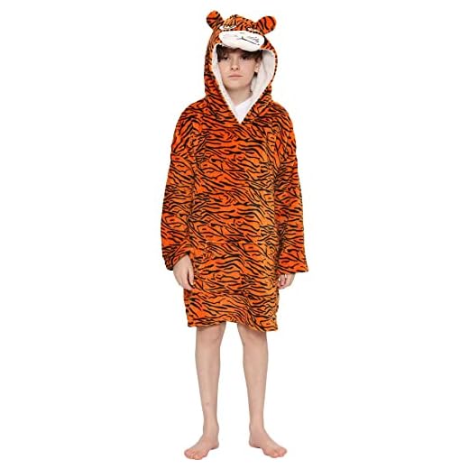 A2Z 4 Kids Unisex Flickor Pojkar Tiger Överdimensionerad - Snuggle 950 Tiger_One Size