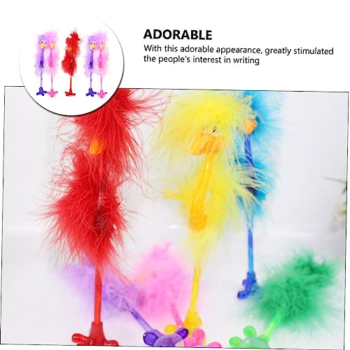 Bolígrafo gel creativo con diseño de plumón avestruz NUOBESTY miniatura 6