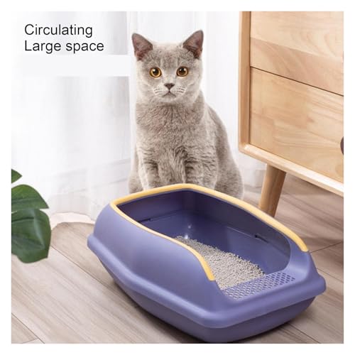Caja de arena para gato abierta con bordes altos y pala, tamaño S miniatura 2