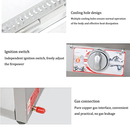 Freidora comercial a gas de gran capacidad con doble cesta para exterior 8