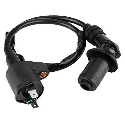 Roller Zündspule Keenso Motor Zündspule für GY6 50CC 125CC 150CC Motorrad Zündkerzenstecker (Schwarz) Cover