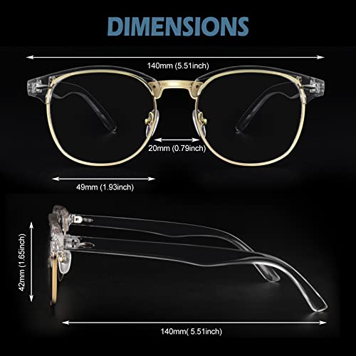 Image of Happy Store CN56 Vintage Inspired Classic Horn Rimmed Nerd UV400 Clear Lens Glasses