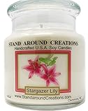 Stand Around Creations Stargazer Lily - 16 oz. Premium Soy Apothecary Candle