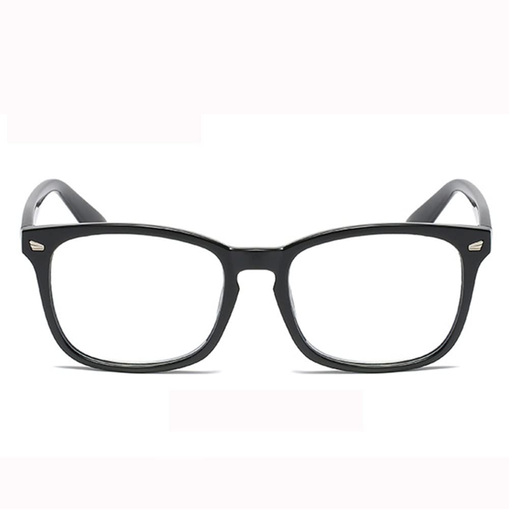 FREAZE Retro Lesehilfe Brillen Anti Blaulicht Lesebrille Anti Rays Computer Brille Für Damen Herren Fashion Brille Lesehilfe Ultraleicht 1.0X,1.5X 2 Stück (Color : Sand Black, Size : +2.0)