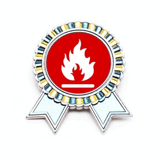 Broche carrée rouge feu en métal pour rehausser une tenue trop terne