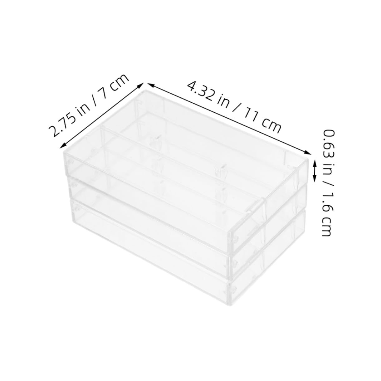 Angoily 6 Pack Cassette Tape Storage Box High Clarity Plastic Retro Organizer Car Music Cassette Box Trays