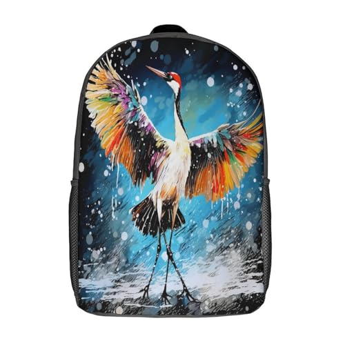 Cartable pour garçons grue blanche sac d'école 17 pouces primaire