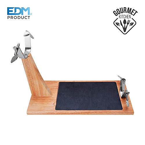 EDM 76559 Jamonero con Base Cerámica, Marrón, 43.8 x 19.5 x 30.5 Cm Cover