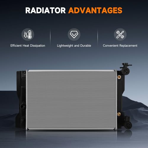 Image of OCPTY 13106 Aluminum Radiator Compatible with 2009-2017 for Toyota Corolla