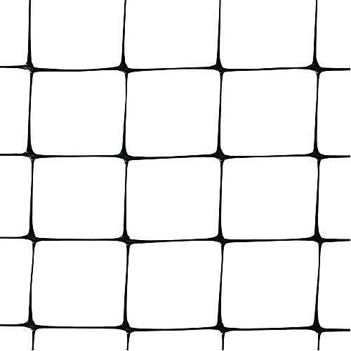 Tenax Heavy Duty UV-Resistant Polypropylene Mesh Deer Fencing, Standard Strength 1.75 x 2 inch Black Mesh - 7.5 Feet x 165 Feet