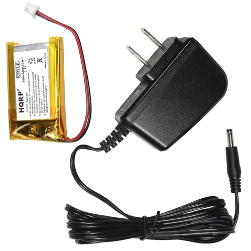 HQRP Kit Battery and Charger Compatible with VXI Blue Parrott 203664 052030 502030 BlueParrott B250-XT, B250-XT+ Wireless Bluetooth Headset, Roadwarrior, Blue-Parrot PL602030 AC Adapter